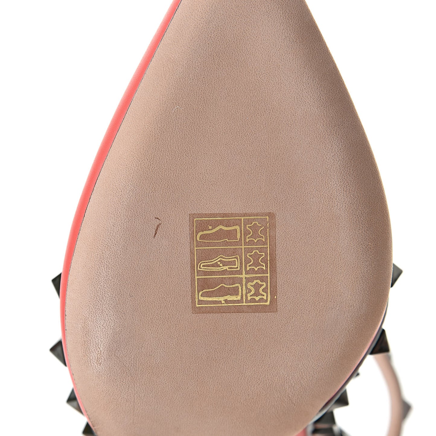 Nappa Rockstud Ankle Strap 100mm Pumps 36 Deep Coral Multicolor