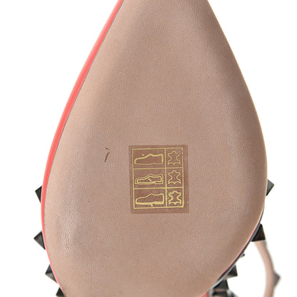 Valentino Garavani Nappa Rockstud Ankle Strap 100mm Pumps 36 Deep Coral Multicolor 9 of 11