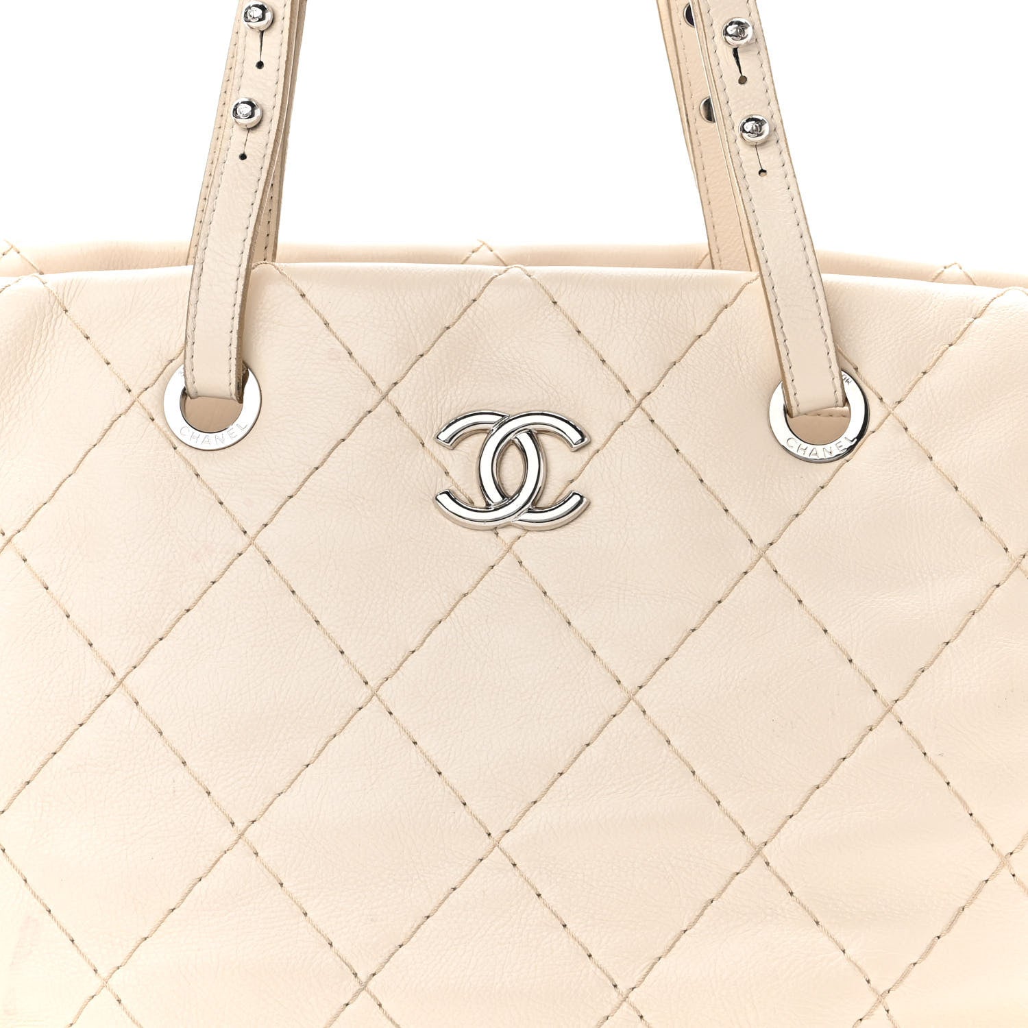Chanel Glazed Calfskin Large On The Road Tote Beige Clair 10 of 12