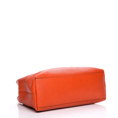 Gucci Pebbled Calfskin Medium Soho Chain Shoulder Bag Sun Orange 4 of 9