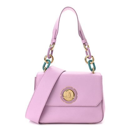 Salvatore Ferragamo Calfskin Flower Flap Bag Pink 1 of 9