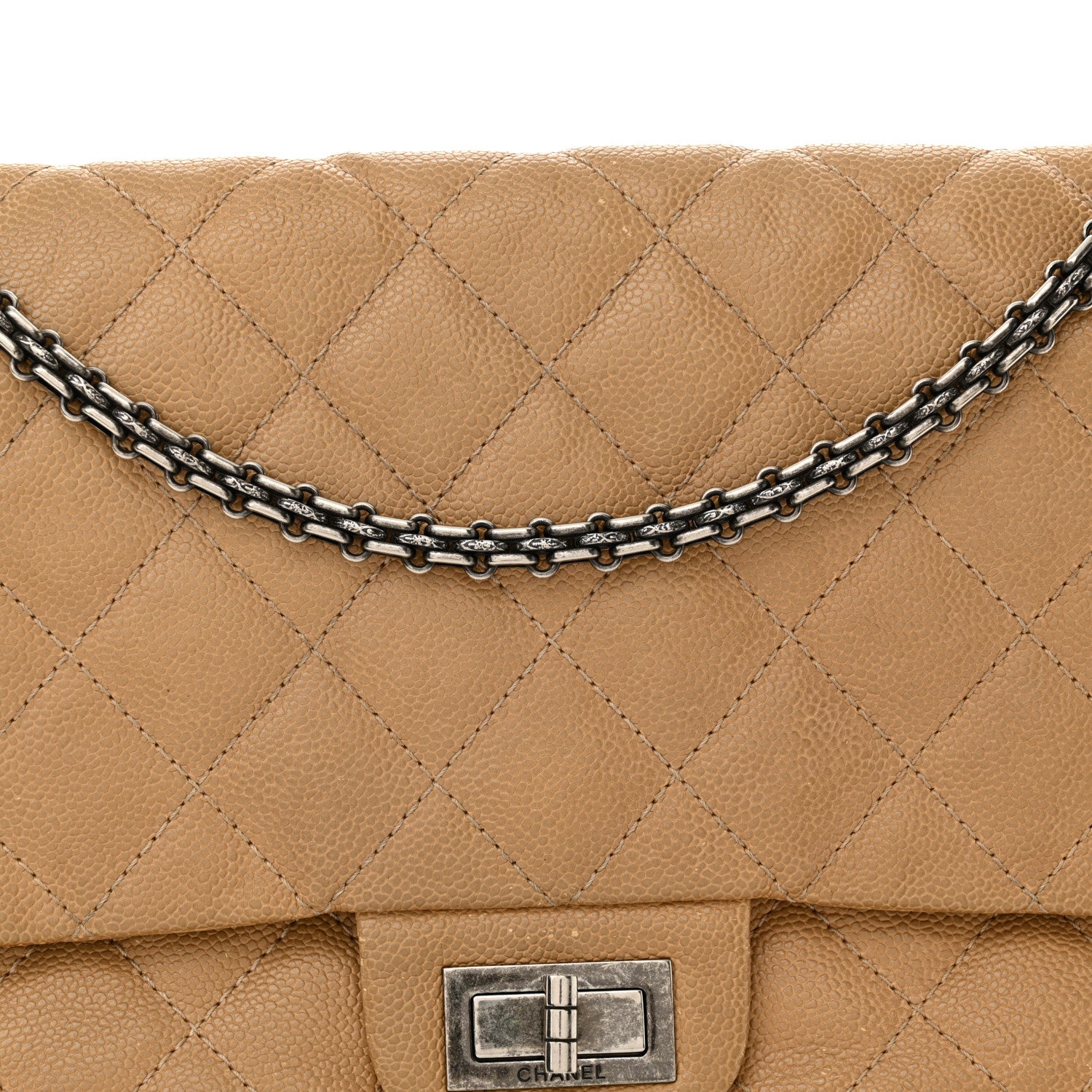 Chanel Caviar Quilted 2.55 Reissue 227 Flap Beige 8 of 17
