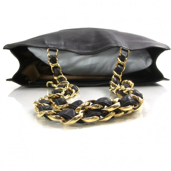 Lambskin Jumbo Shoulder Bag Black