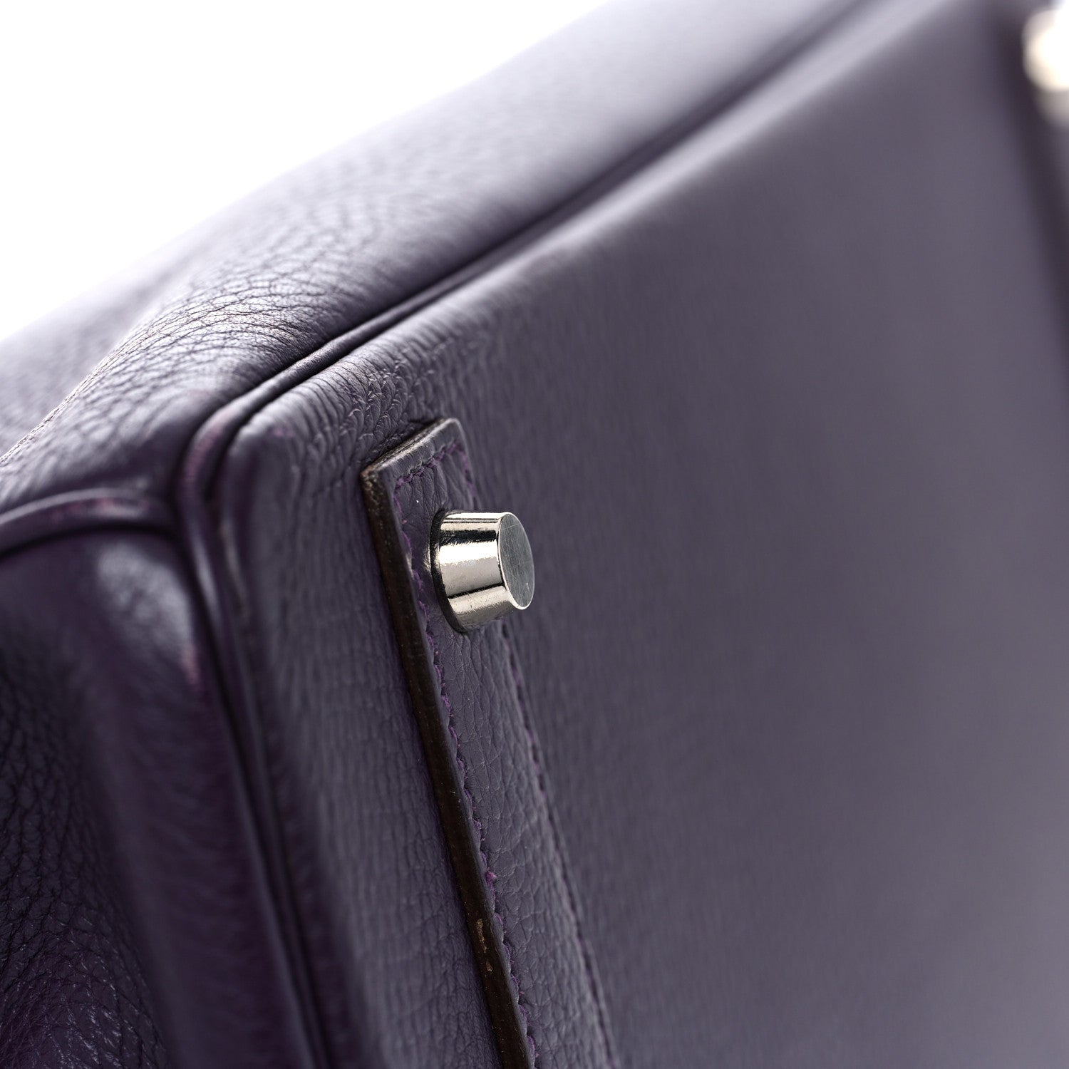 Hermes Taurillon Clemence Birkin 40 Raisin 8 of 46