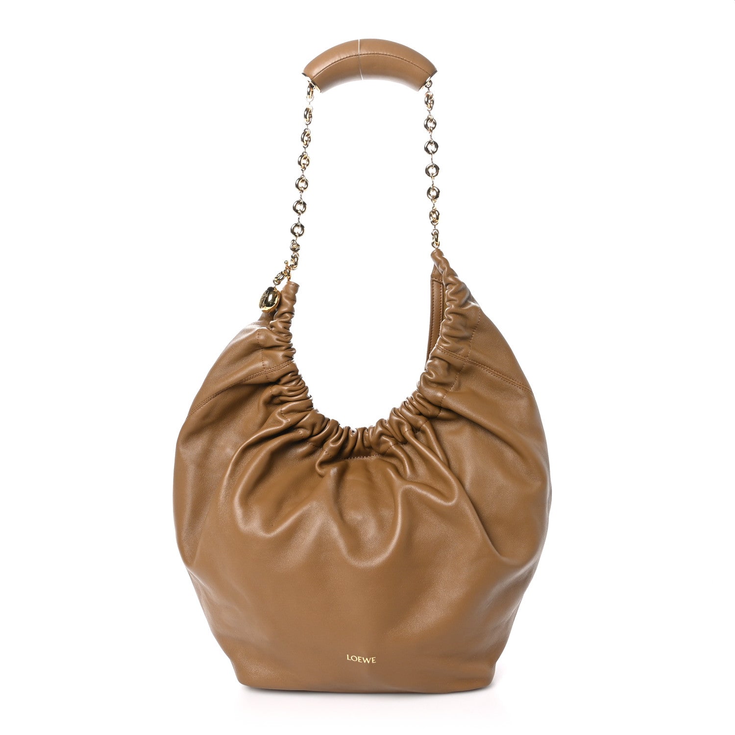 Loewe Mellow Nappa Medium Squeeze Bag Oak 1 of 9