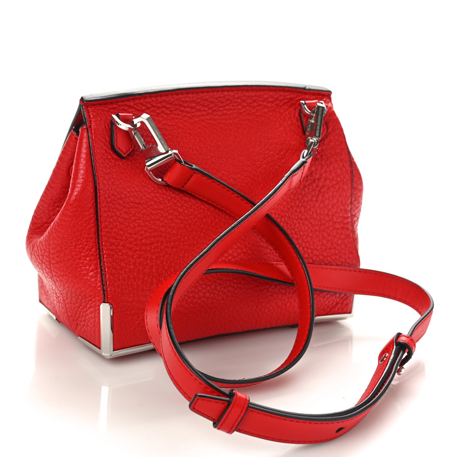 Alexander Wang Calfskin Small Marion Soft Tote Red Silver Hardware 3 of 8