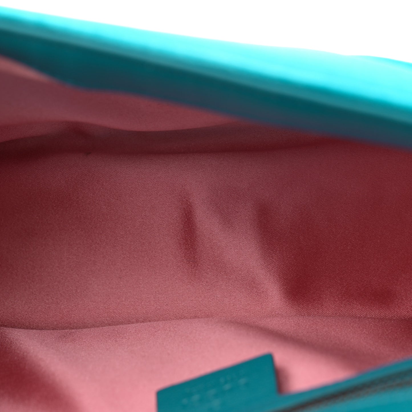 Velvet Matelasse Small GG Marmont Shoulder Bag Pavone Cyan
