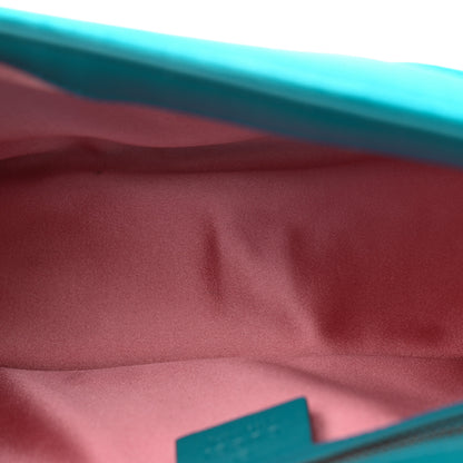 Gucci Velvet Matelasse Small GG Marmont Shoulder Bag Pavone Cyan 5 of 10