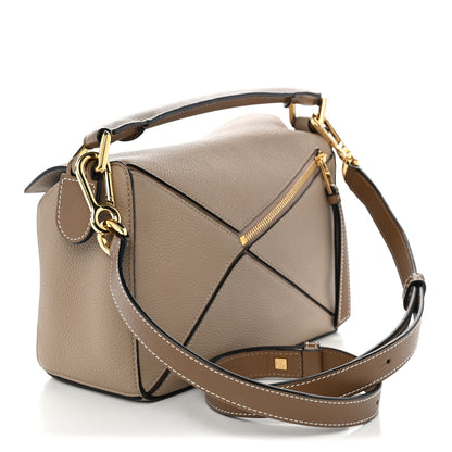 Loewe Grained Calfskin Small Puzzle Bag Sand Mink 3 of 11