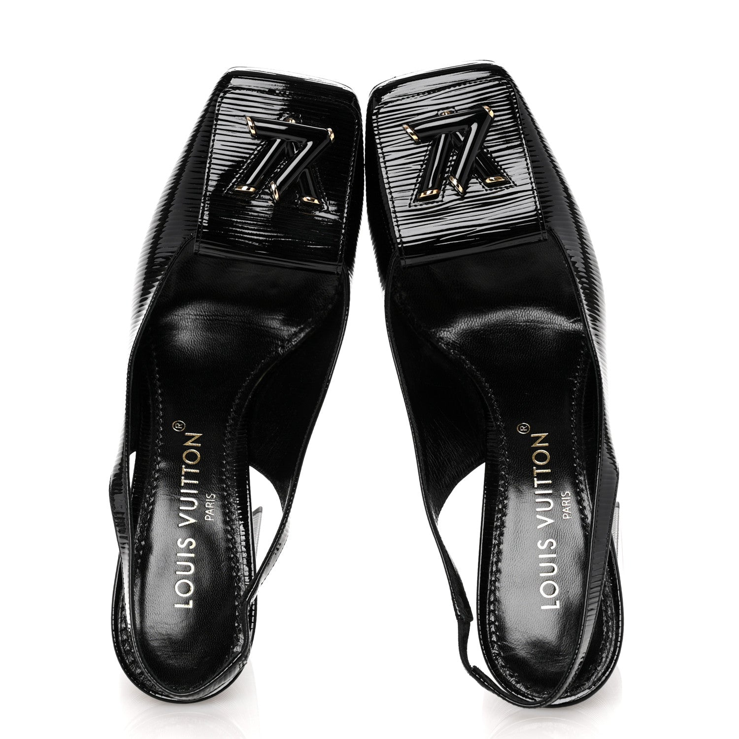 Louis Vuitton Electric Epi Shake Slingback Pumps 38.5 Black 2 of 10