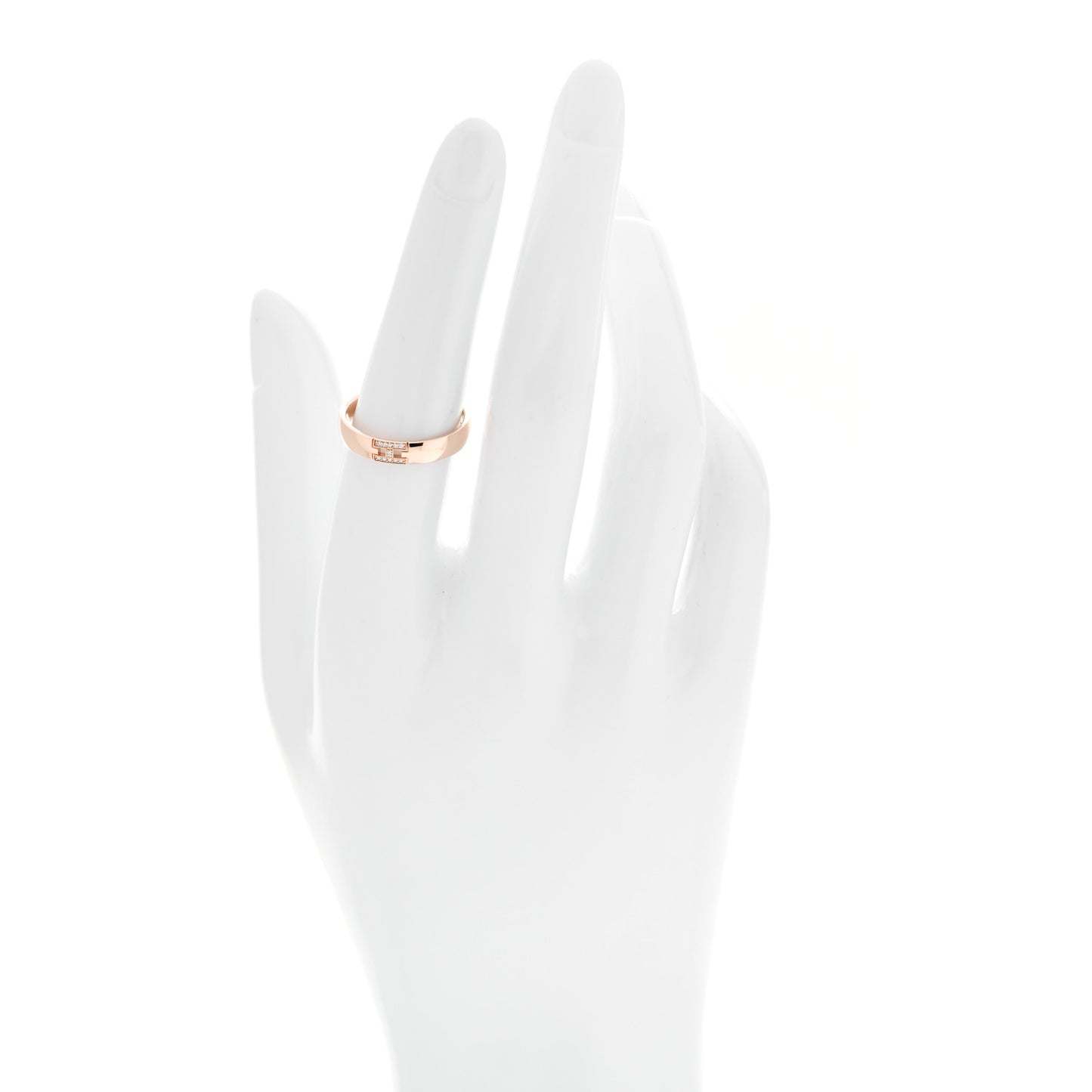 18K Rose Gold Diamond Ever Herakles Wedding Band Ring 53 6.5