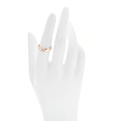Hermes 18K Rose Gold Diamond Ever Herakles Wedding Band Ring 53 6.5 2 of 5