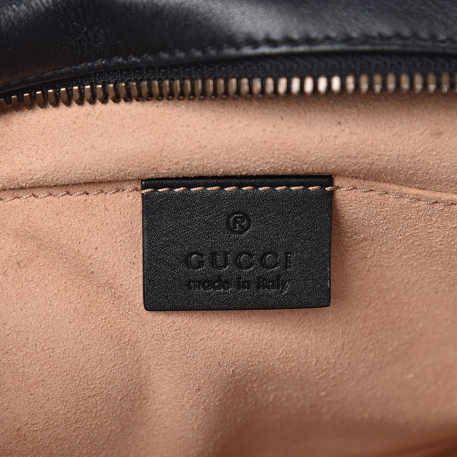 Gucci Calfskin Matelasse Small GG Marmont Chain Shoulder Bag Black 7 of 11