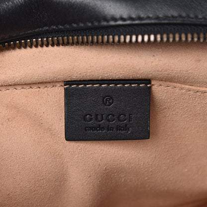 Gucci Calfskin Matelasse Small GG Marmont Chain Shoulder Bag Black 7 of 11