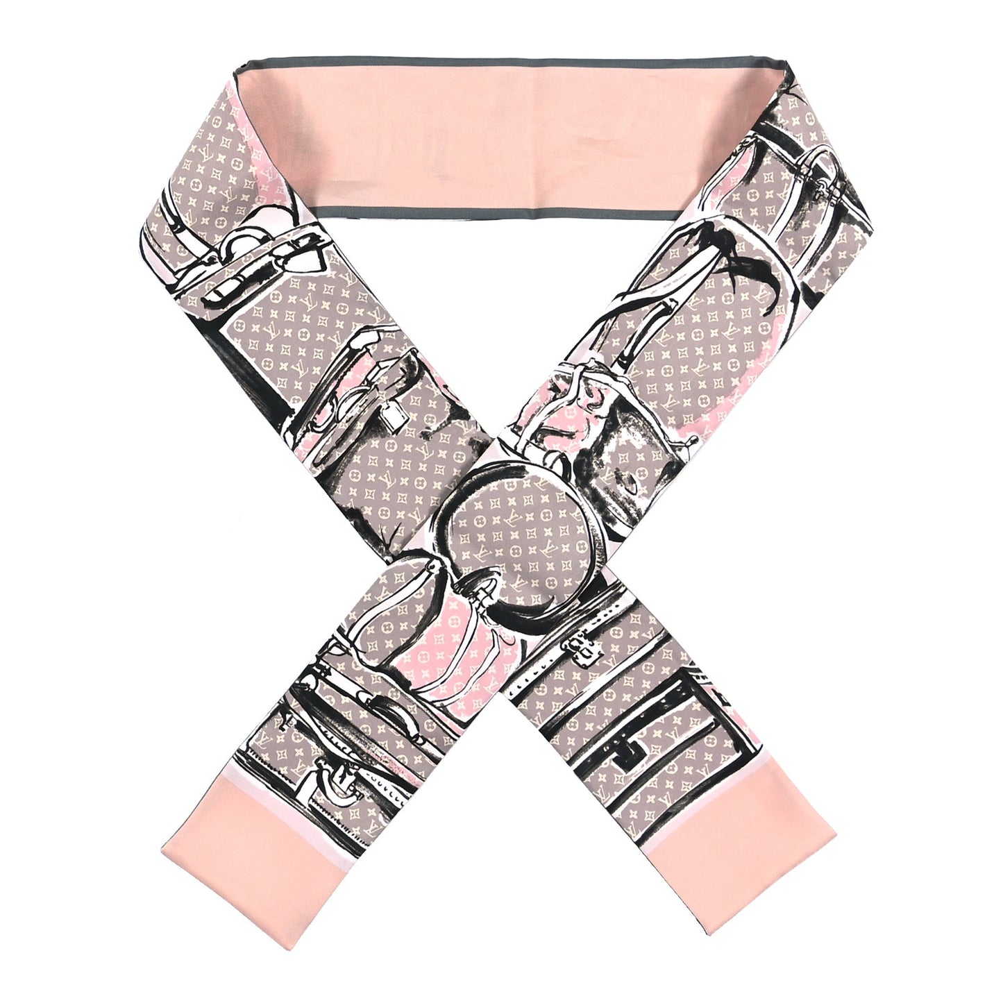Silk Monogram Trunks Bandeau Rose Poudre