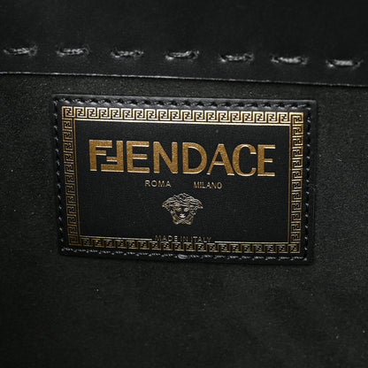Fendi X VERSACE Calfskin Plexiglass Fendace Medium Fendi Sunshine Shopper Tote Black 6 of 9