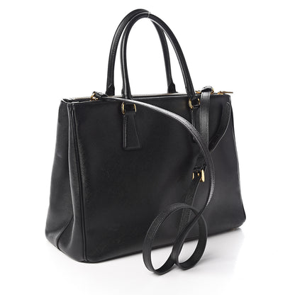 Prada Saffiano Medium Galleria Double Zip Tote Black 2 of 9