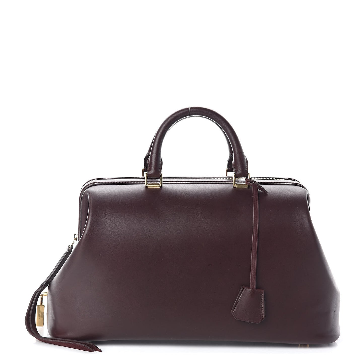 Smooth Calfskin Doctor Frame Bag Burgundy
