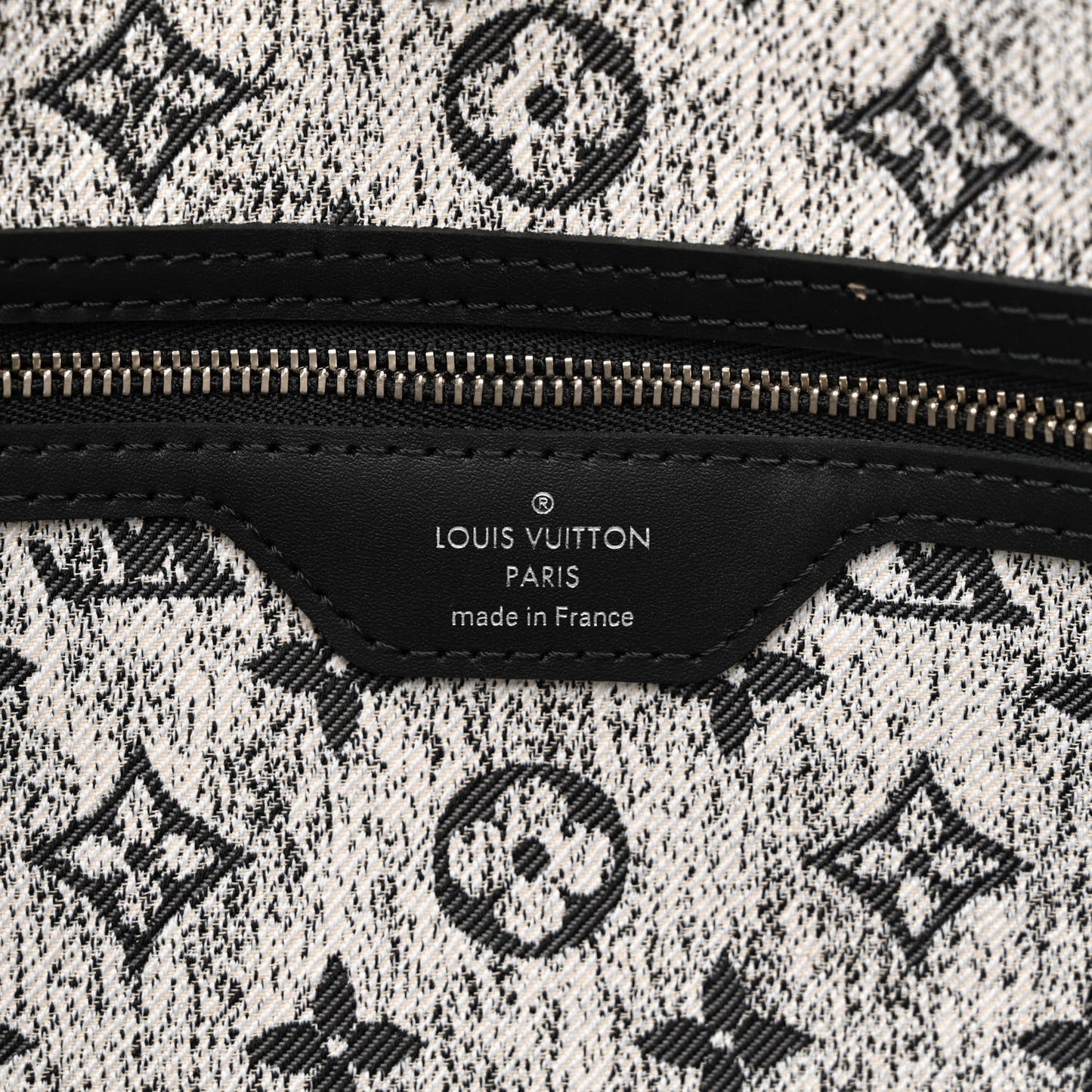 Denim Monogram Jacquard Neverfull MM Grey