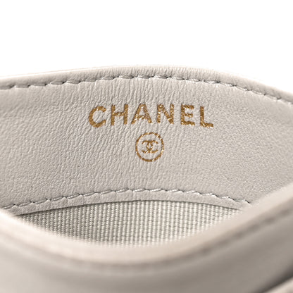Chanel Lambskin Quilted Card Holder Grey 6 of 10