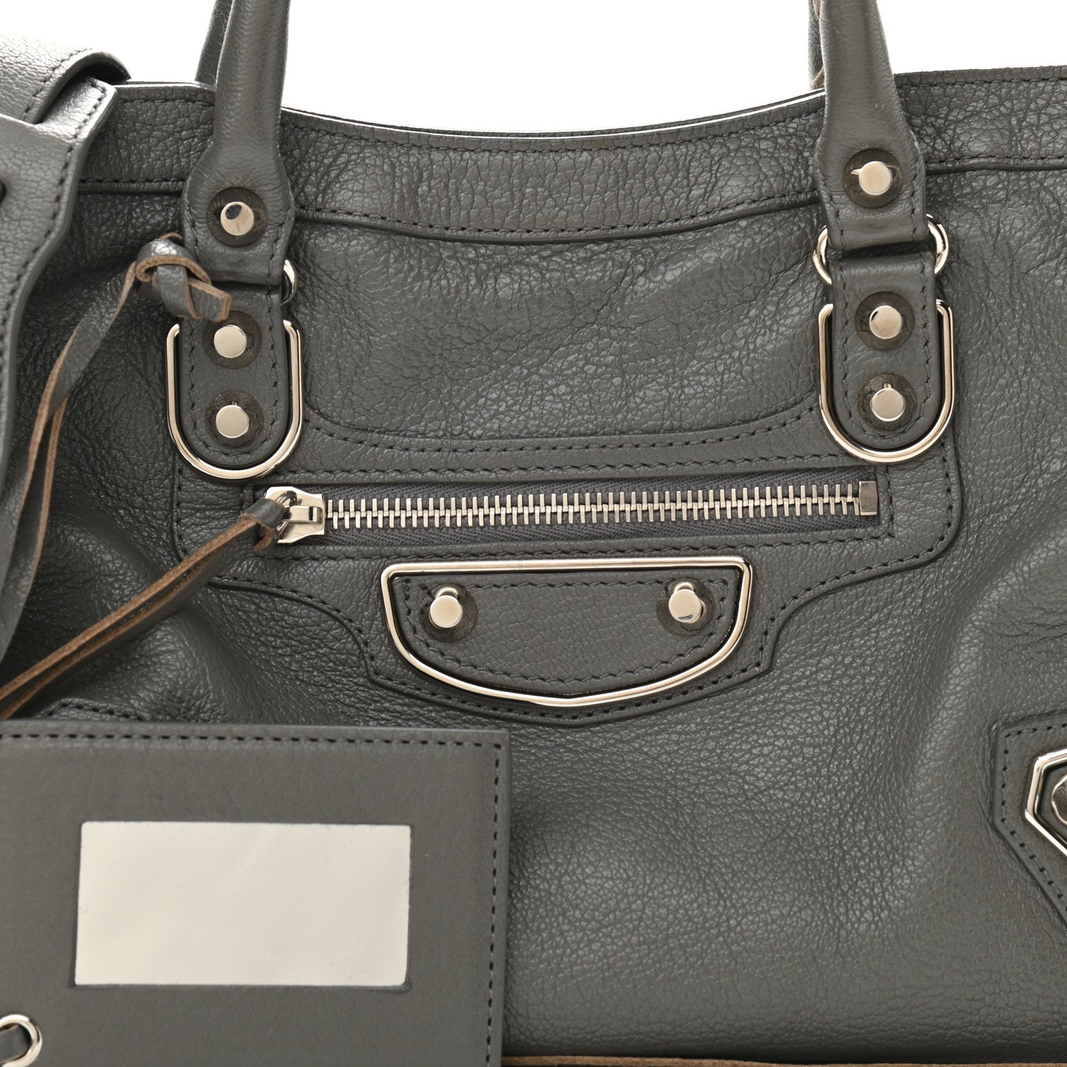 Balenciaga Chevre Gold Metallic Edge Hardware S City Gris Acier 8 of 12