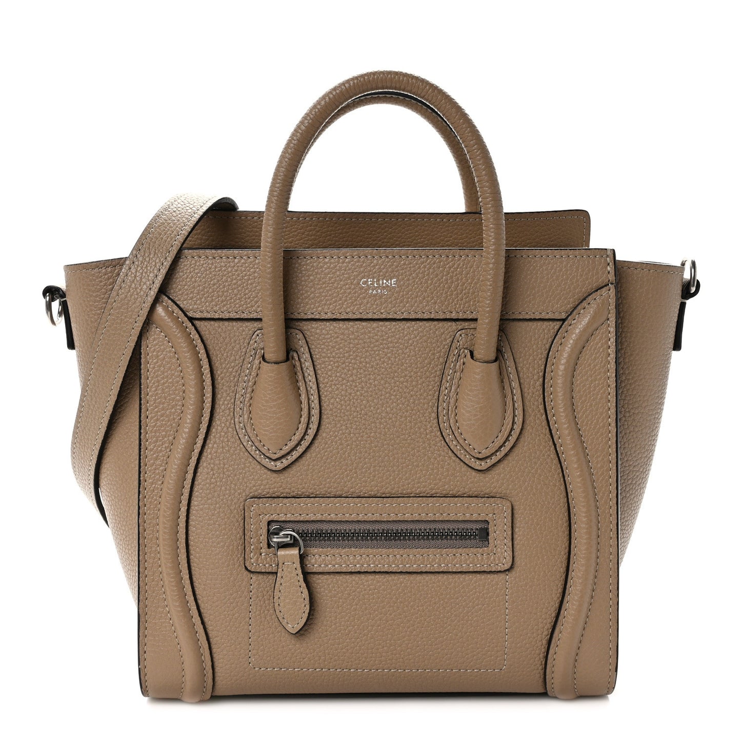 Drummed Calfskin Nano Luggage Dune