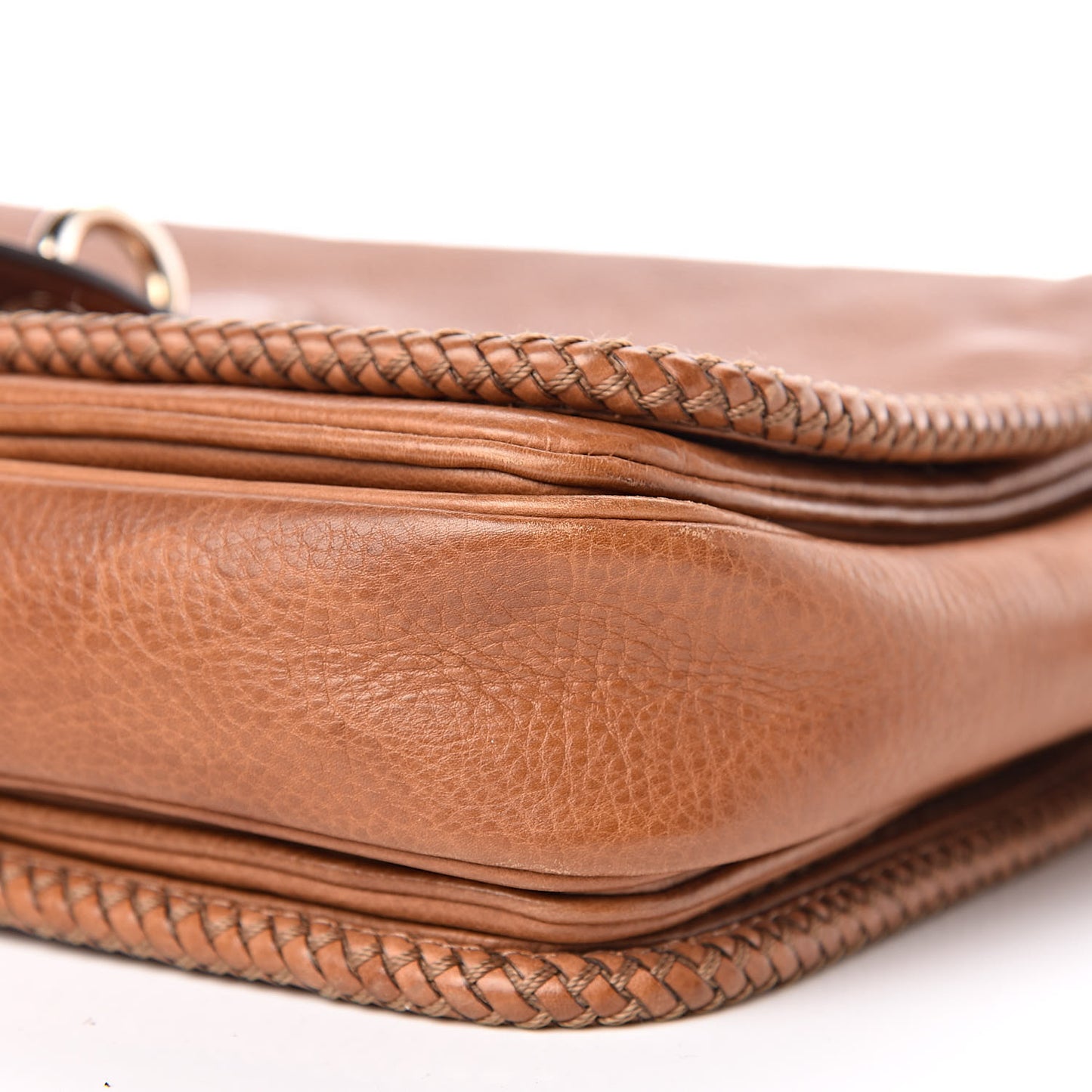 Grained Calfskin Medium Marrakech Flap Messenger Bag Brown