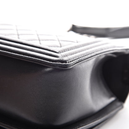 Chanel Lambskin Quilted Medium Boy Flap Black 13 of 17