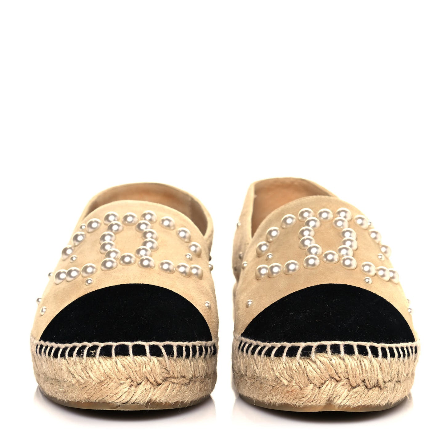 Suede Pearl CC Espadrilles 38 Beige Black