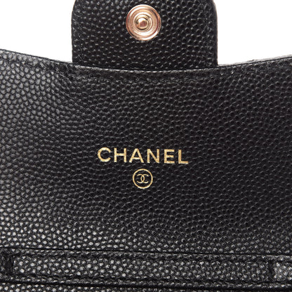 Chanel Caviar Quilted Flap Card Holder On Chain Black 8 of 11