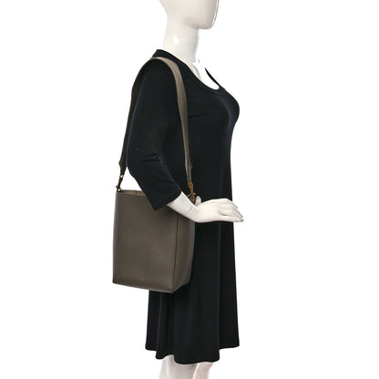Celine Soft Grained Calfskin Small Sangle Bucket Bag Taupe 2 of 9
