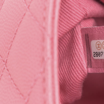 Chanel Caviar Lizard Embossed Quilted Mini Coco Handle Flap Pink 7 of 11