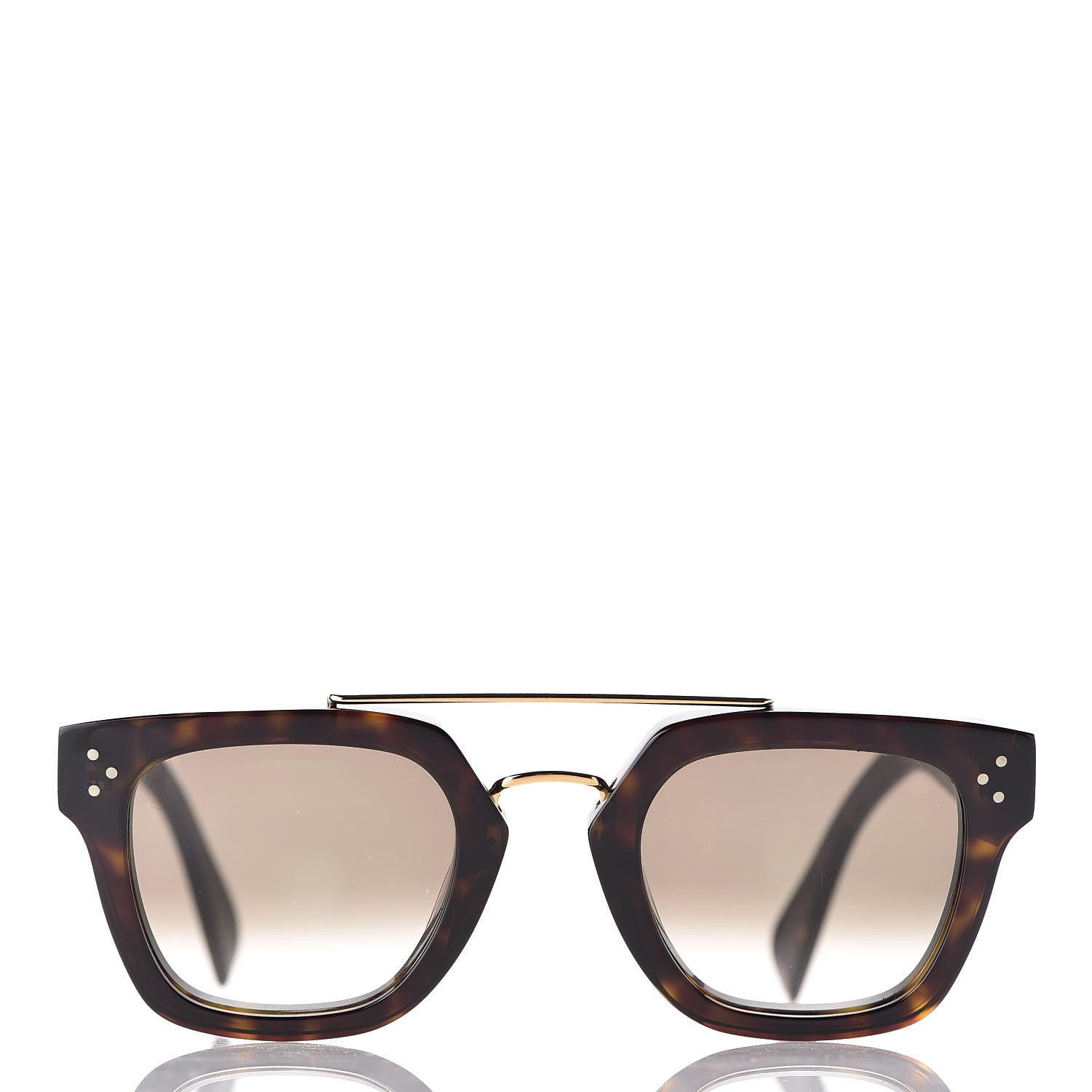 Celine Acetate Bridge Sunglasses CL41077/S Dark Havana 2 of 8