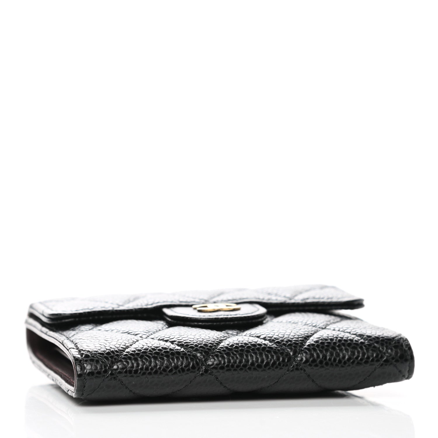 Chanel Caviar Quilted Compact Flap Wallet Black 4 of 8