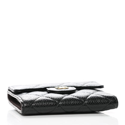 Chanel Caviar Quilted Compact Flap Wallet Black 4 of 8