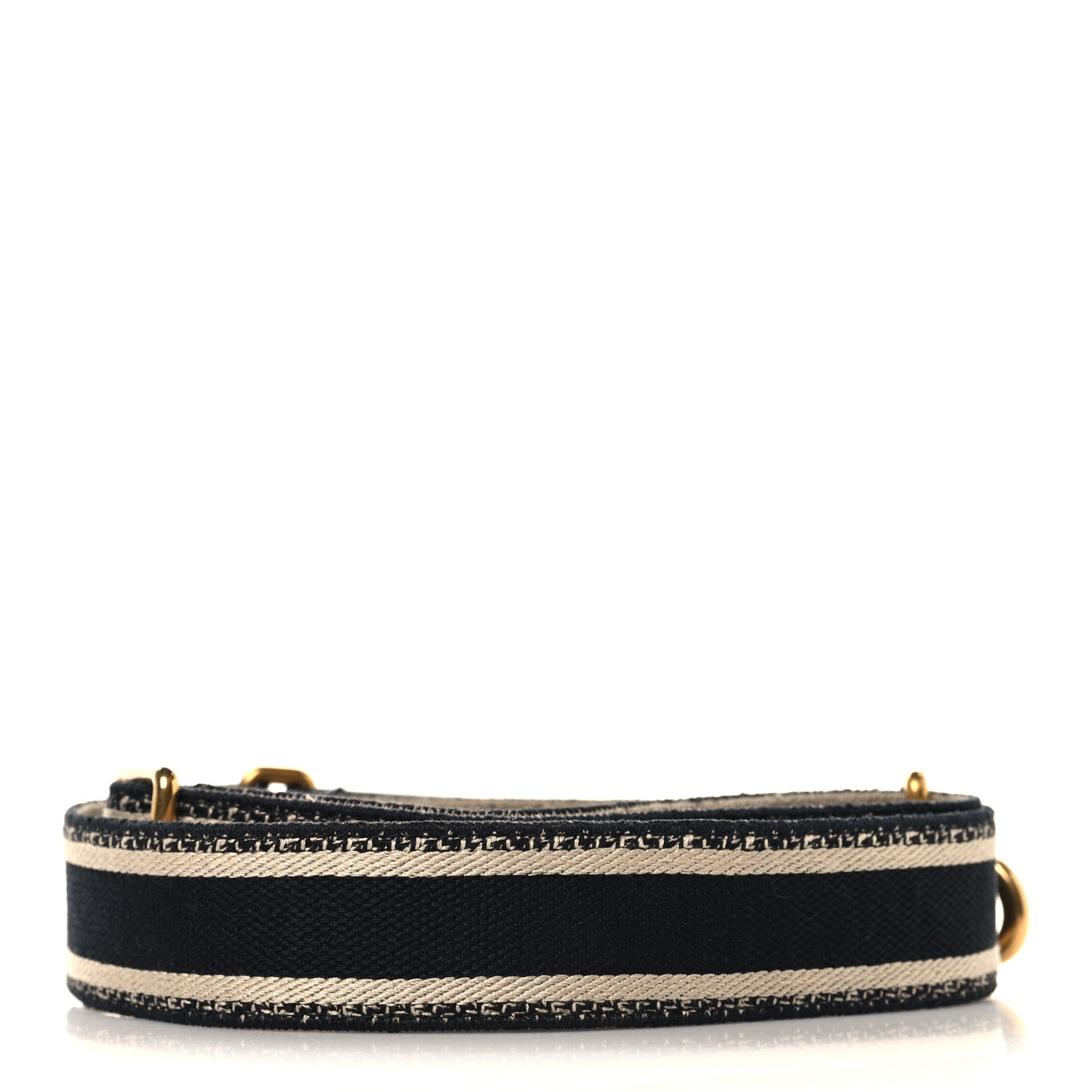 Christian Dior Canvas Embroidered Adjustable Shoulder Strap Black 2 of 6