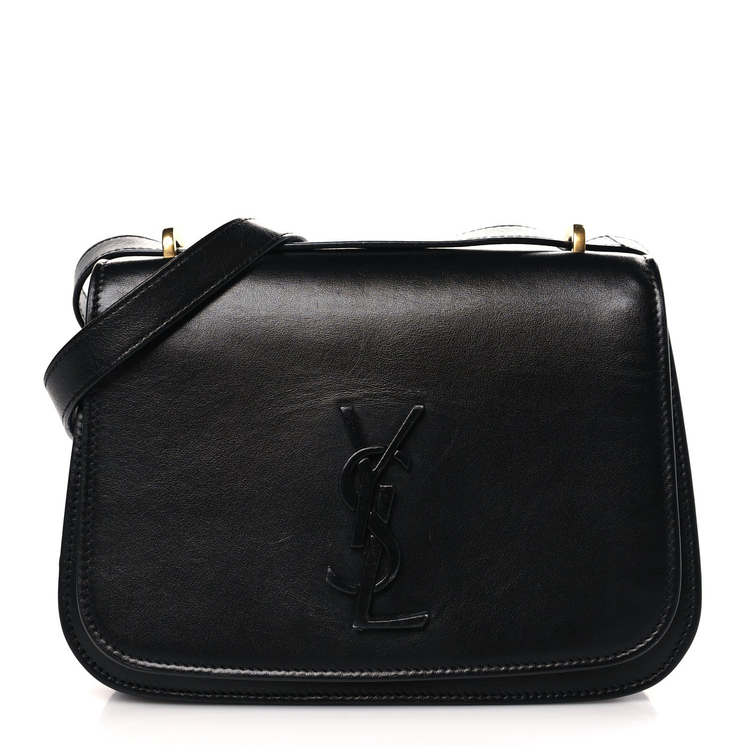 Saint Laurent Smooth Calfskin Small Spontini Saddle Bag Black 1 of 12