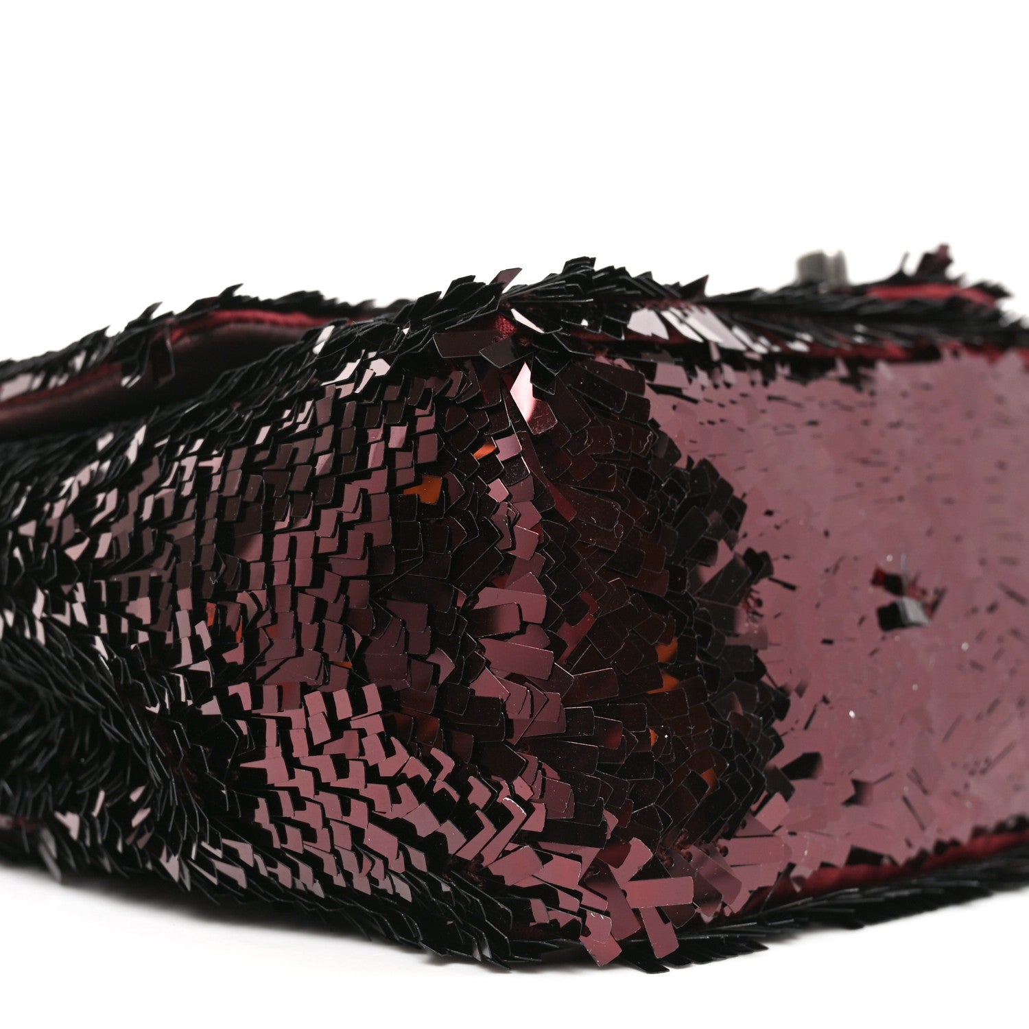 Chanel Sequin Embroidered Medium Flap Bordeaux 8 of 9