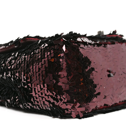 Chanel Sequin Embroidered Medium Flap Bordeaux 8 of 9