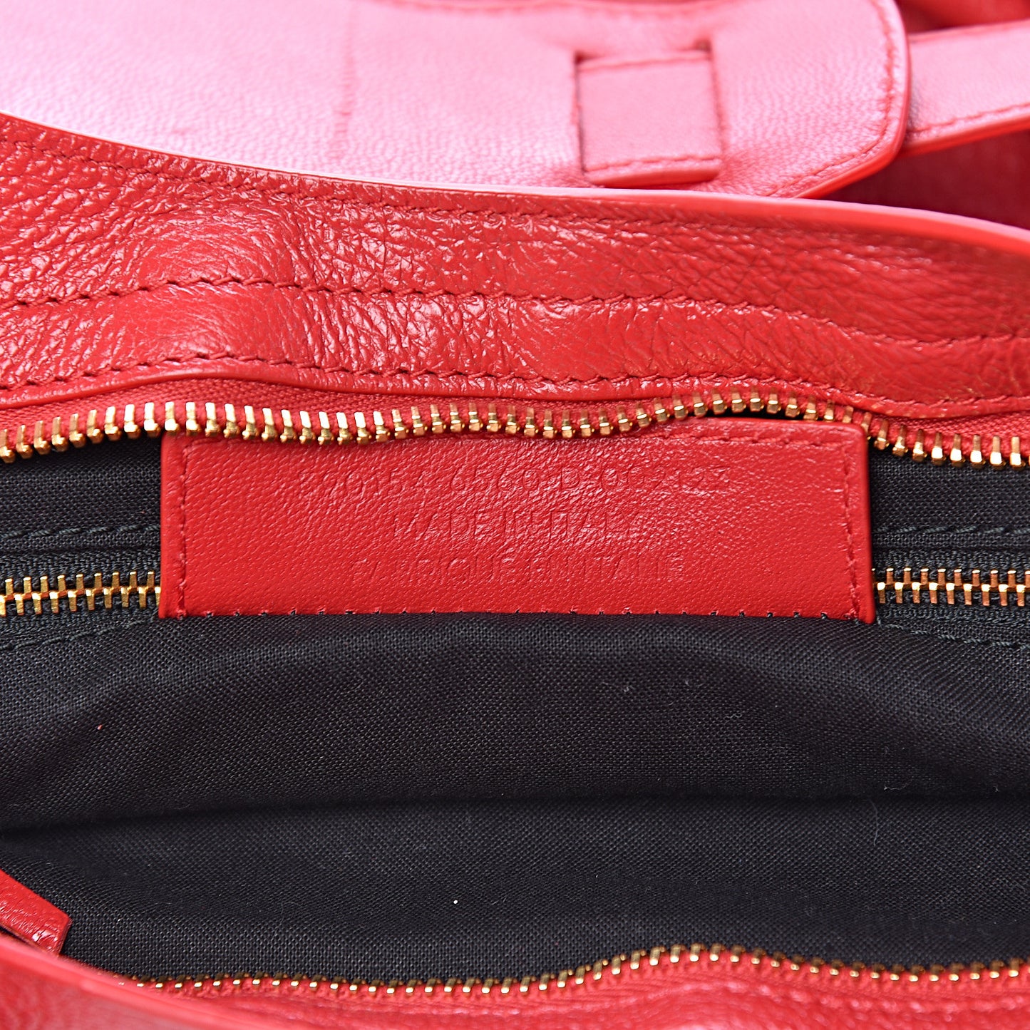 Chevre Gold Metallic Edge Hardware City Rouge Grenade