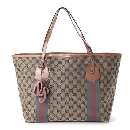 Gucci Monogram Patent Web Large Jolie Tote Pink 1 of 10