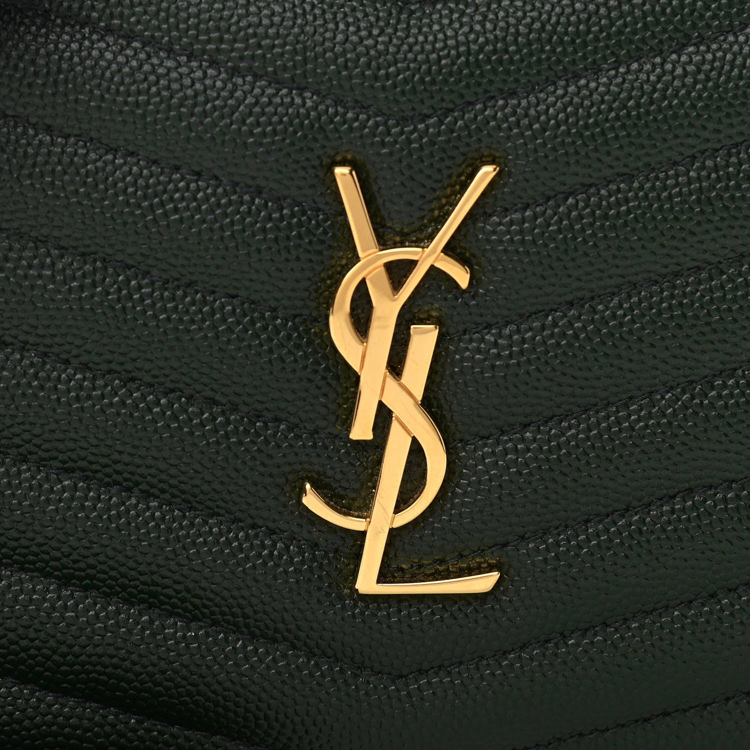 Saint Laurent Grain De Poudre Matelasse Monogram Mini Lou Camera Bag New Vert Fonce 8 of 12