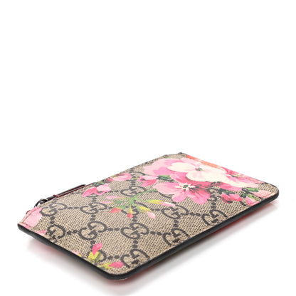 Gucci GG Supreme Monogram Blooms Key Ring Coin Case Beige Multicolor Dry Rose 3 of 5