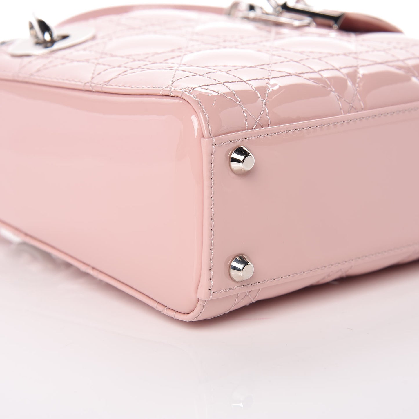Patent Cannage Mini Lady Dior Pink