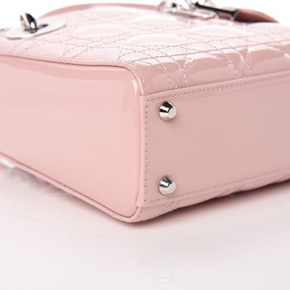 Christian Dior Patent Cannage Mini Lady Dior Pink 9 of 10