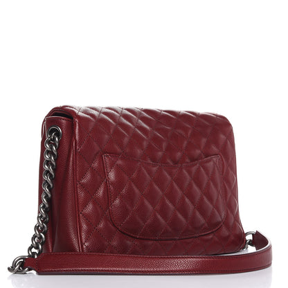 Chanel Caviar Quilted Medium Rock In Rome Single Flap Burgundy 3 of 10
