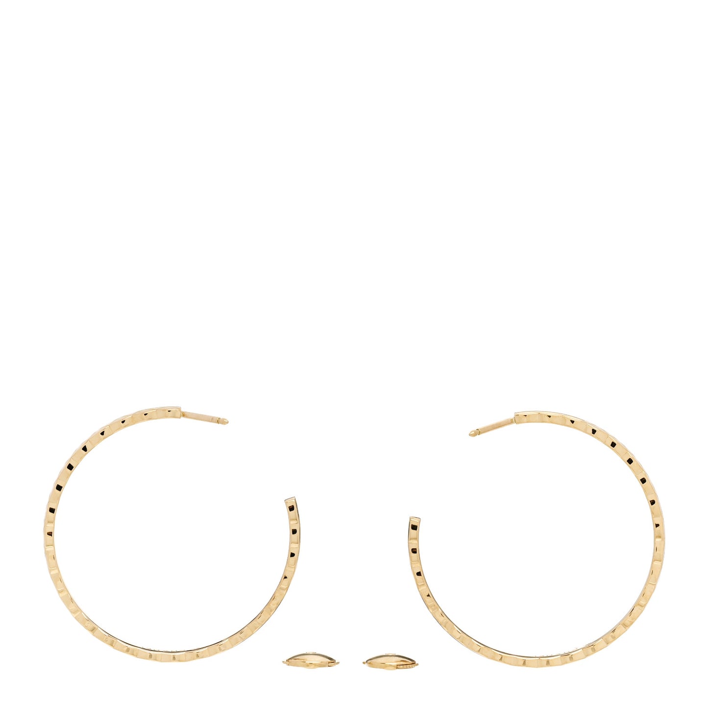 18K Yellow Gold Large Coco Crush Hoop Earrings