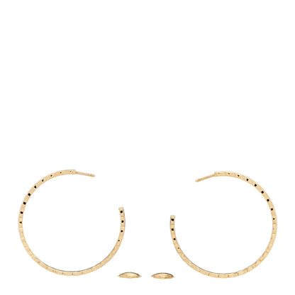Chanel 18K Yellow Gold Large Coco Crush Hoop Earrings 3 of 6