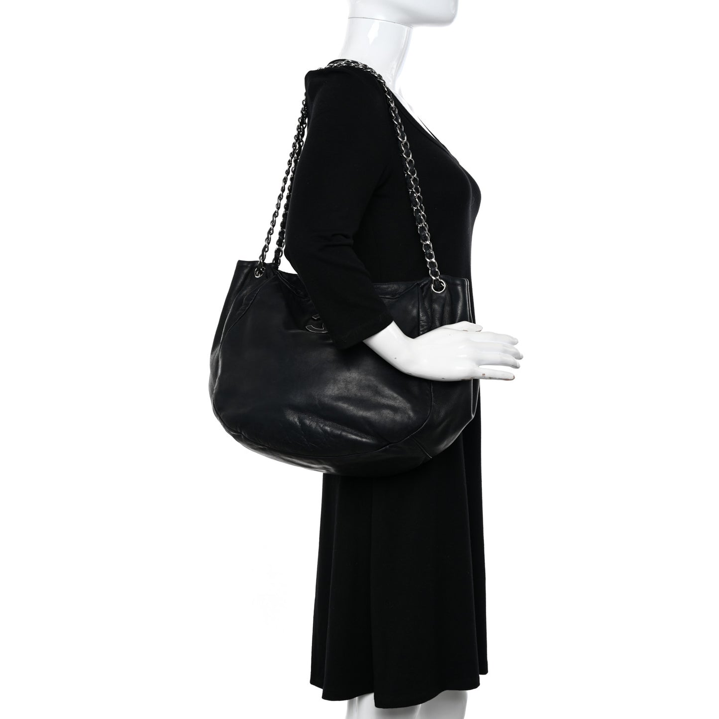 Lambskin Sensual Hobo Black