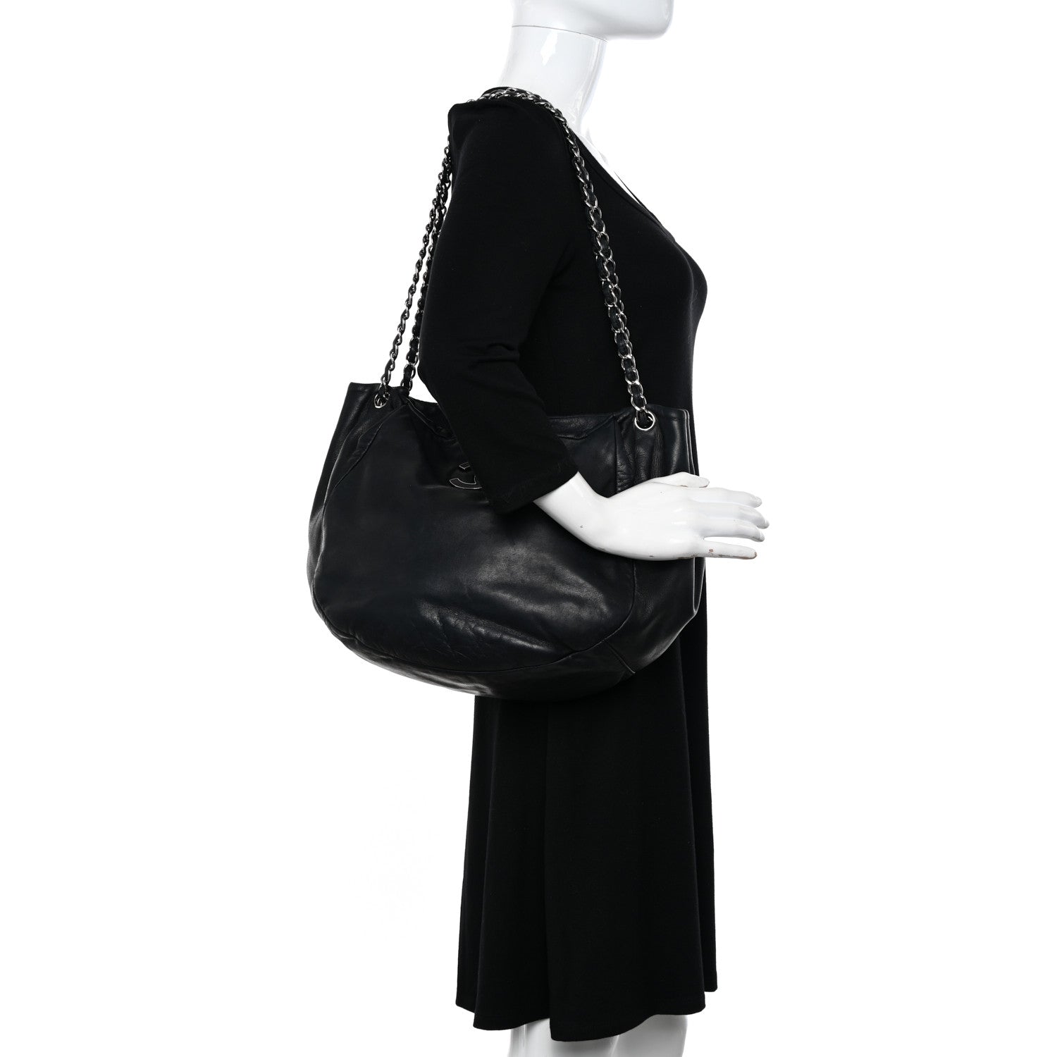 Chanel Lambskin Sensual Hobo Black 2 of 10